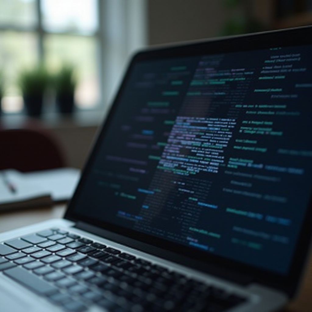 garis horizontal di layar laptop