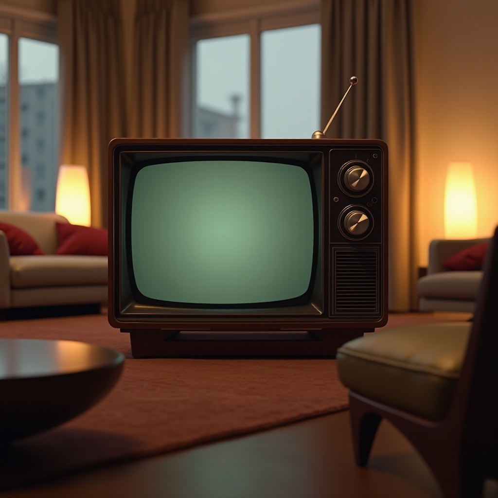 ノブ付きのテレビ
