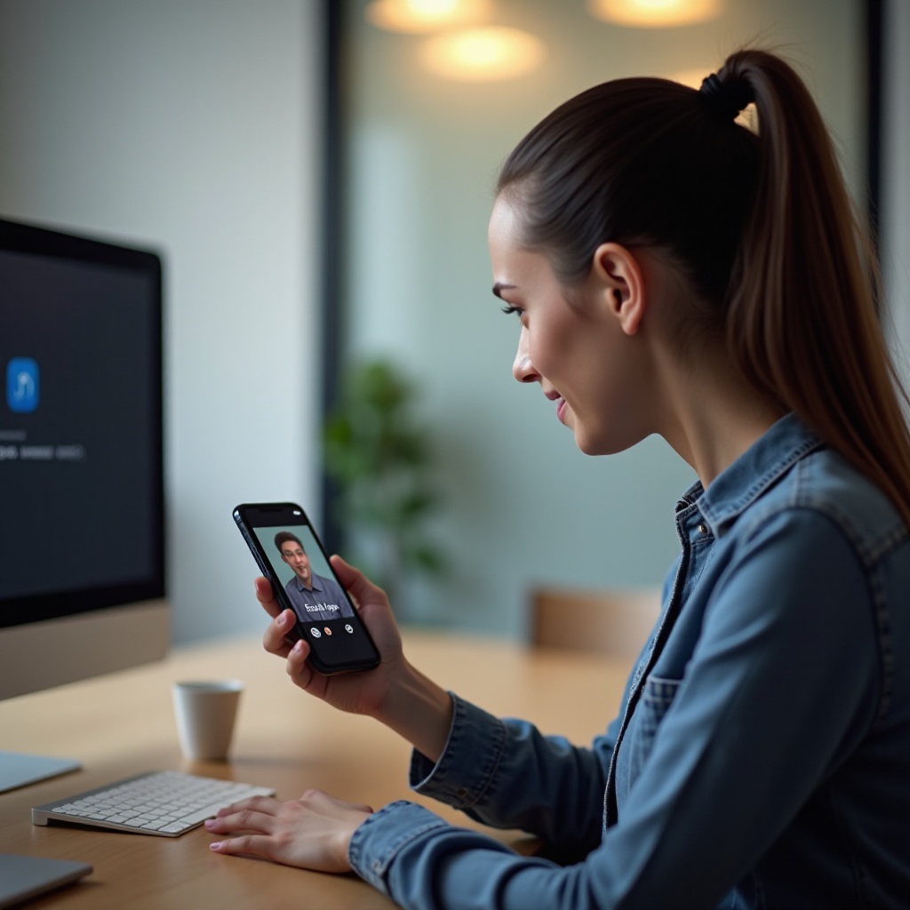 zoom workplace, telefon ekranında resmi göstermiyor