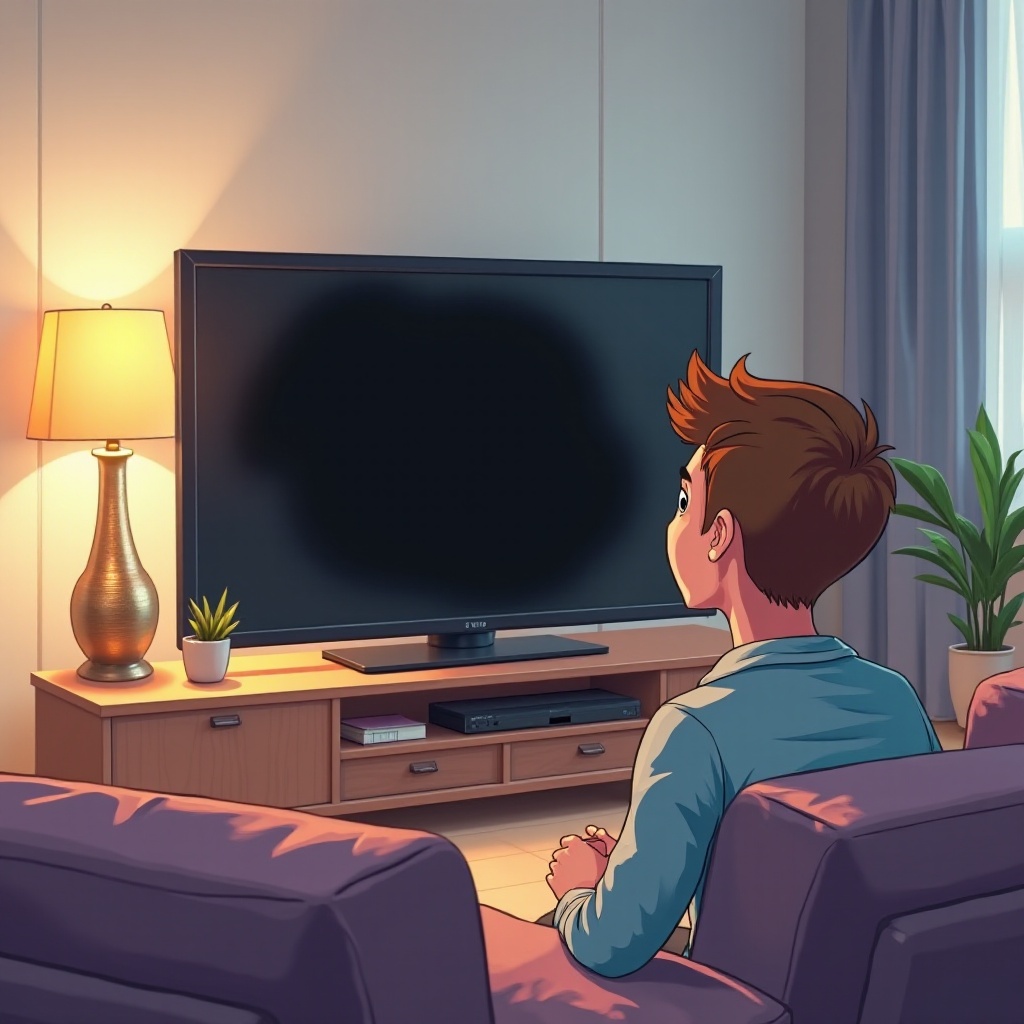 왜 내 TV에 검은 그림자가 있나요